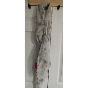 Rampage Scarf Light Pink, Green Floral Scarf & Ring